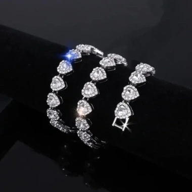 Vòng Cổ & Tay Kim Cương Giả Hình Trái Tim NLINNI - Choker Cưới, Giá 69.300₫ 7
