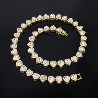 Vòng Cổ & Tay Kim Cương Giả Hình Trái Tim NLINNI - Choker Cưới, Giá 69.300₫ 9