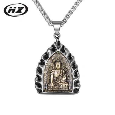 Vòng Cổ Thép Titan Tám Thần Hộ Mệnh Bùa Samantabhadra Bồ Tát cho Bé Trai - Giá ưu đãi 237.6k 7