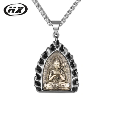 Vòng Cổ Thép Titan Tám Thần Hộ Mệnh Bùa Samantabhadra Bồ Tát cho Bé Trai - Giá ưu đãi 237.6k 8
