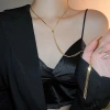 Vòng cổ xương rắn mạ vàng 14k - Dây chuyền điều chỉnh, thời trang mùa đông, giá ưu đãi 2