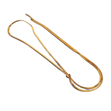 Vòng cổ xương rắn mạ vàng 14k - Dây chuyền điều chỉnh, thời trang mùa đông, giá ưu đãi