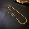 Vòng cổ xương rắn mạ vàng 14k - Dây chuyền điều chỉnh, thời trang mùa đông, giá ưu đãi 8