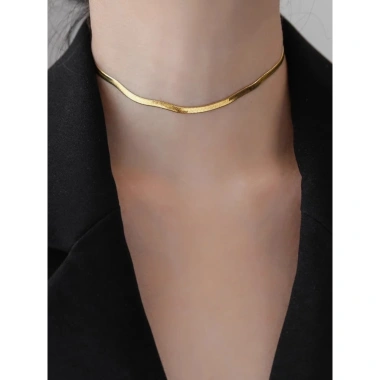 Vòng cổ xương rắn tối giản Euro-Mỹ bằng thép - phụ kiện thời trang nữ giảm 27.260₫