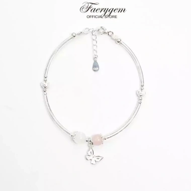 Vòng đá phong thuỷ FaeryGem – Đá đào, aquamarine, rose quartz, amethyst bạc s925 4