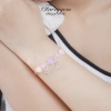 Vòng đá phong thủy FaeryGem Rose Quartz Amethyst - Tình duyên, học tập - Bạc S925, kiểm định 4