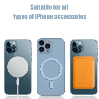 Vòng dán điện thoại từ tính - Nhãn nam châm sạc không dây tự dính, mỏng cho iPhone 7