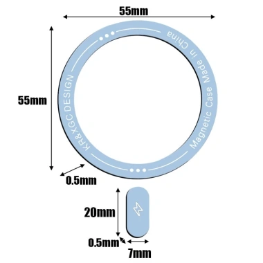 Vòng dán điện thoại từ tính - Nhãn nam châm sạc không dây tự dính, mỏng cho iPhone 9