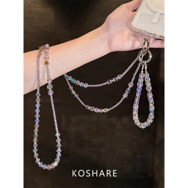 Vòng Đeo Ngang Tím Nhấp Nháy Kim Cương - Dây Xích Ánh Sáng Pha Lê - Ưu Đãi 84.128₫