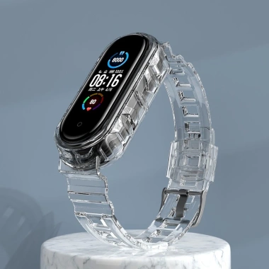Vòng đeo silicon trong suốt bảo vệ cho Xiaomi Smart Band 9-8-7 & Mi Band 6-5-4-3