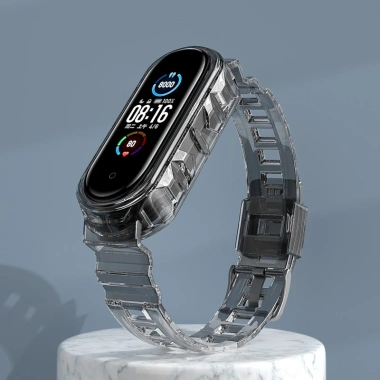 Vòng đeo silicon trong suốt bảo vệ cho Xiaomi Smart Band 9-8-7 & Mi Band 6-5-4-3