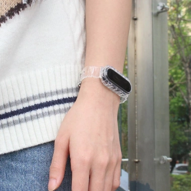 Vòng đeo silicon trong suốt bảo vệ cho Xiaomi Smart Band 9-8-7 & Mi Band 6-5-4-3