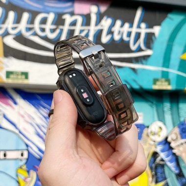 Vòng đeo silicon trong suốt bảo vệ cho Xiaomi Smart Band 9-8-7 & Mi Band 6-5-4-3