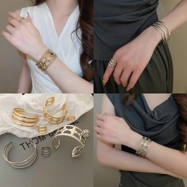 Vòng đeo tay kim loại thời trang, trang sức tay sang trọng giảm giá 50.820 VND