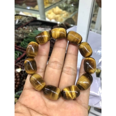 Vòng đeo tay lu lu phong thủy đá mắt hổ vàng - Giá chỉ 250.000đ giảm từ 317.500đ