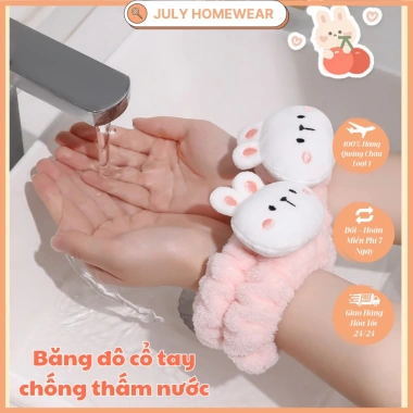 Vòng đeo tay ngăn nước rửa mặt hình thú - Băng đô cổ tay chống thấm hút nước siêu tiện lợi JULY HOMEWEAR 79,000 VND
