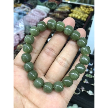 Vòng đeo tay phong thủy đá ngọc hòa điền - Lu thống, giảm còn 550k gốc 693k 3