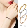 Vòng đeo tay thép titan 18K đính kim cương, thanh lịch cho nữ - Giá 34.485 VND
