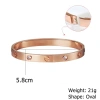 Vòng đeo tay thép titan 18K đính kim cương, thanh lịch cho nữ - Giá 34.485 VND 5