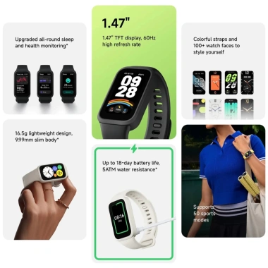 Vòng Đeo Tay Thông Minh Xiaomi Mi Band 10 Band 9 Active Pro Phiên Bản Quốc Tế Bảo Hành 12 Tháng Giá Ưu Đãi 557.620₫ 7
