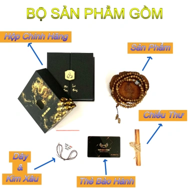 Vòng Đeo Tay Trầm Hương Chính Hãng – Hạt Phong Thủy Tự Nhiên Cao Cấp, Quà Tặng Nam Nữ, Thiết Kế Sánh Tròn