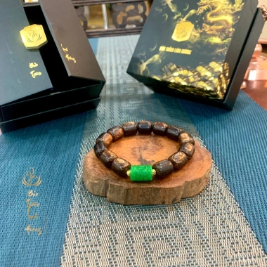 Vòng Đeo Tay Trầm Hương - Hạt Trúc 8-14 ly, Bảo Trầm Linh Hương, Quà Nam Nữ