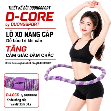 Vòng Lắc Eo Lò Xo Bọc Vải Mềm DƯƠNGSPORT 1.5-2.5kg - Tập Gym Yoga 179.000₫