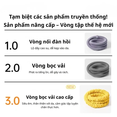 Vòng Lắc Eo Lò Xo Bọc Vải Mềm - Thép Dày Cấp, Tập Gym Yoga Tại Nhà, Giá 145k 6