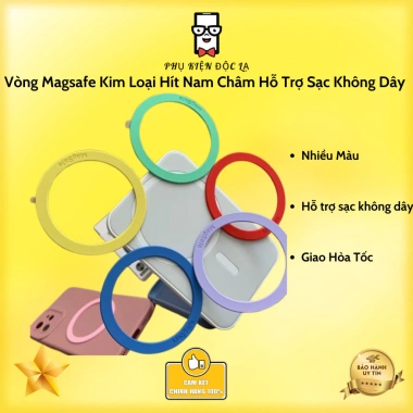 Vòng Magsafe Kim Loại Nam Châm - Sạc Không Dây Nhanh Cho iPhone, Giá 27.900₫