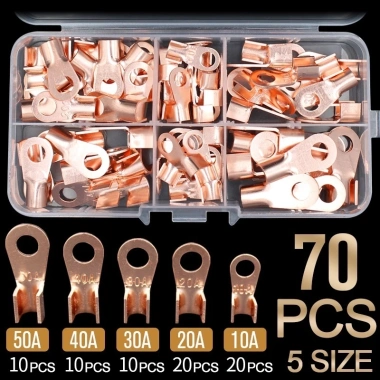Vòng mũi nối dây đồng 10A-50A, chịu tải cao, giá ưu đãi 90.000đ 10 Vòng mũi nối dây đồng 10A-50A, chịu tải cao, giá ưu đãi 90.000đ 10