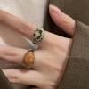 Vòng ngọc bích hình bầu dục thiết kế sáng tạo, dễ kết hợp - Trang sức nữ, quà tặng sang trọng, giảm giá 67.210 VND
