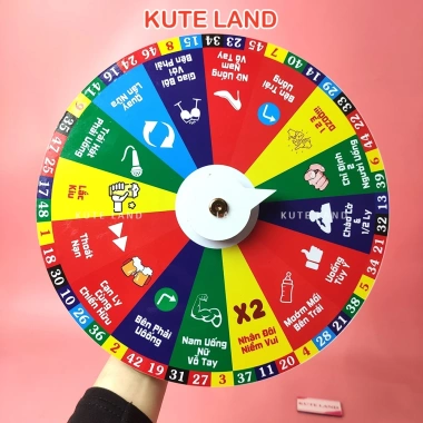 Vòng quay ăn nhậu Tết 2.026 16 ô Drinking Game Roulette VQ-N-8 giải trí tiệc bạn bè 90k