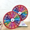 Vòng quay ăn nhậu tiếng Anh 16 ô khủng long hoa văn đỏ gỗ MDF chống nước an toàn VQ-N-2 - Giá chỉ 90.000₫ 2