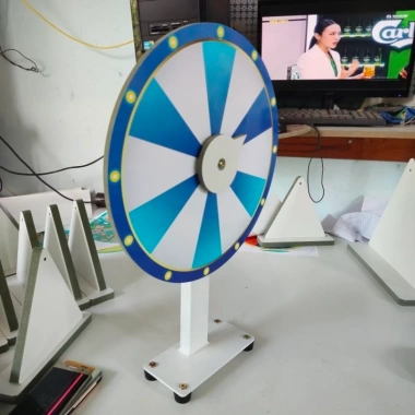 Vòng quay Happy 12 ô Trắng Xanh dương - Đ.40cm Cao 60cm, Giá ưu đãi 324.000đ