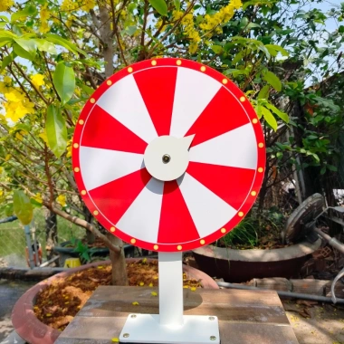 Vòng Quay Lucky Trắng Đỏ 12 ô - Đường kính 40cm, Cao 60cm, Giá 324.000₫