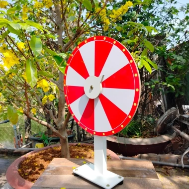 Vòng Quay Lucky Trắng Đỏ 12 ô - Đường kính 40cm, Cao 60cm, Giá 324.000₫