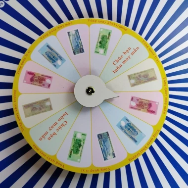 Vòng quay may mắn 12 ô gỗ kháng nước 25cm x 7cm, dày 9mm - Giá ưu đãi 89.000 VND 3