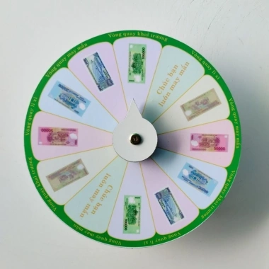 Vòng quay may mắn 12 ô gỗ kháng nước 25cm x 7cm, dày 9mm - Giá ưu đãi 89.000 VND 9