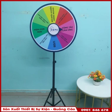 Vòng Quay May Mắn Đường Kính 60cm Cao 1.6m Thiết Kế Theo Yêu Cầu Giá Ưu Đãi 410.000đ 5