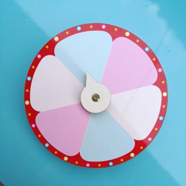 Vòng quay May Mắn Lucky 6 ô viền đỏ - Đường kính 25cm, cao 7cm, Giá giảm 21% chỉ 79.000 VND