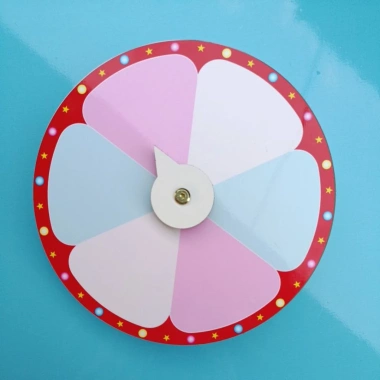 Vòng quay May Mắn Lucky 6 ô viền đỏ - Đường kính 25cm, cao 7cm, Giá giảm 21% chỉ 79.000 VND