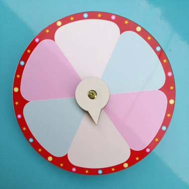 Vòng quay May Mắn Lucky 6 ô viền đỏ - Đường kính 25cm, cao 7cm, Giá giảm 21% chỉ 79.000 VND