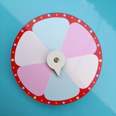 Vòng quay May Mắn Lucky 6 ô viền đỏ - Đường kính 25cm, cao 7cm, Giá giảm 21% chỉ 79.000 VND