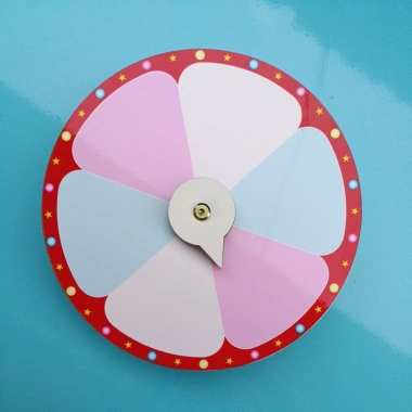 Vòng quay May Mắn Lucky 6 ô viền đỏ - Đường kính 25cm, cao 7cm, Giá giảm 21% chỉ 79.000 VND