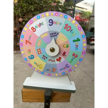 Vòng Quay May Mắn Số 1-10 Tiếng Anh Viền Tím 25x35cm - Giá Ưu Đãi 119.000đ 4