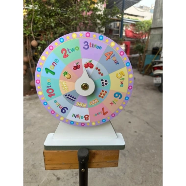 Vòng Quay May Mắn Số 1-10 Tiếng Anh Viền Tím 25x35cm - Giá Ưu Đãi 119.000đ 5