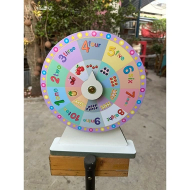 Vòng Quay May Mắn Số 1-10 Tiếng Anh Viền Tím 25x35cm - Giá Ưu Đãi 119.000đ 6