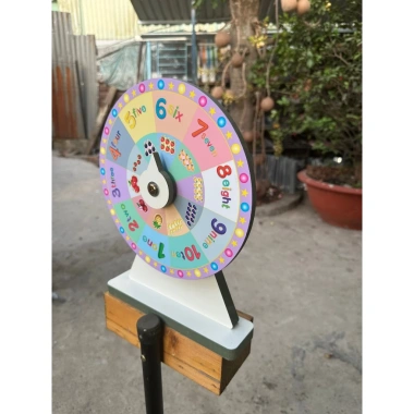 Vòng Quay May Mắn Số 1-10 Tiếng Anh Viền Tím 25x35cm - Giá Ưu Đãi 119.000đ 9