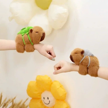 Vòng tát Kapibala có vòng kéo xoay - Đồ chơi nhồi bông ôm cổ tay, búp bê, giảm giá 20% chỉ 73.260₫ 8
