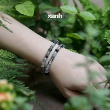 Vòng tay 6 li đá phong thủy thiên nhiên – May mắn cho ngày thường Xanh Jewelry